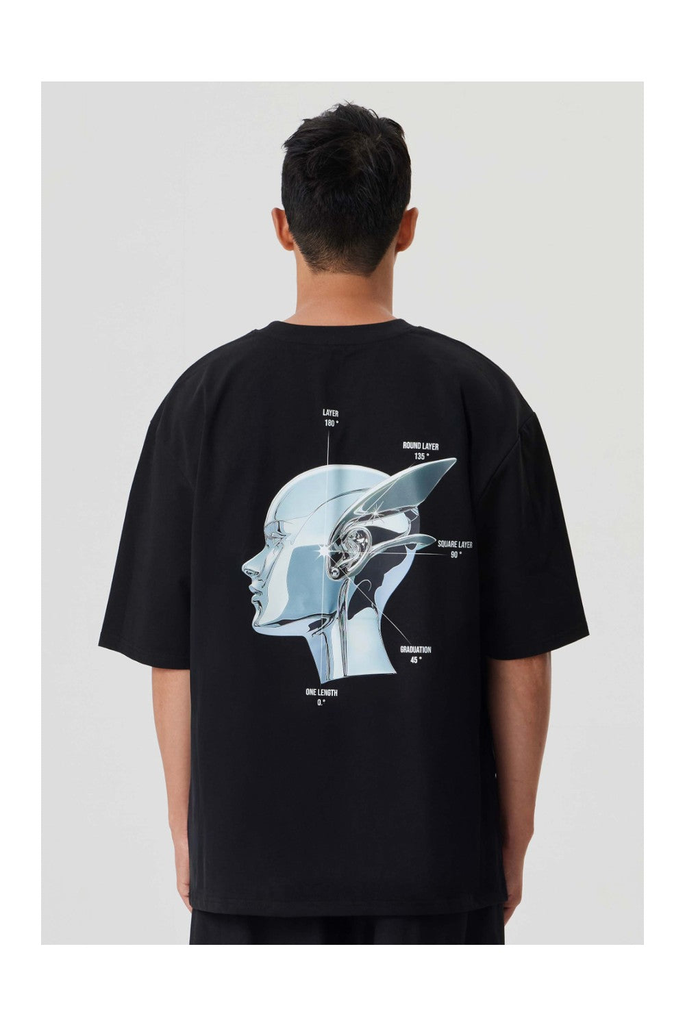 サイバーグラフィックTシャツブラック