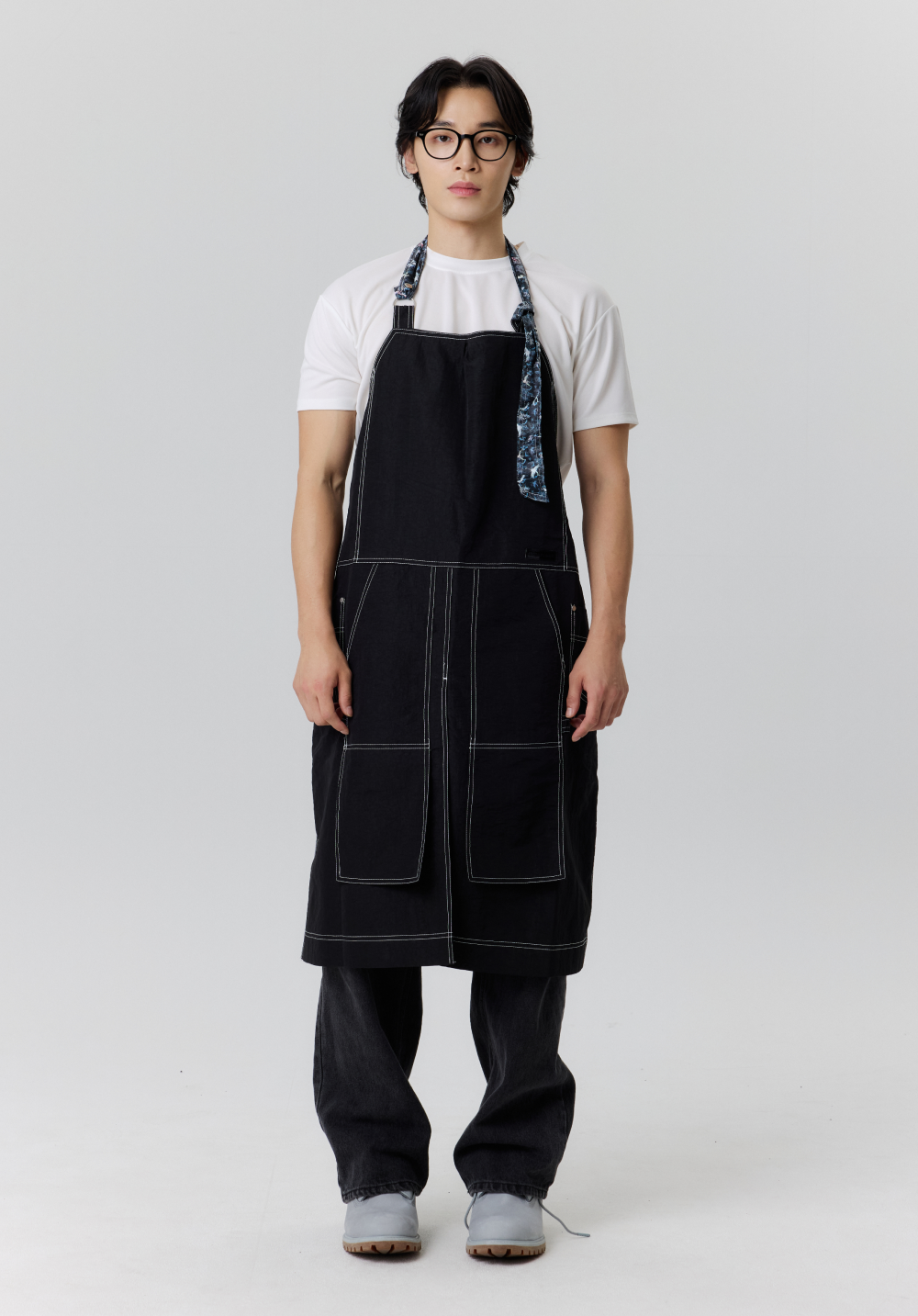 ホルターチェンジネックエプロンブルー