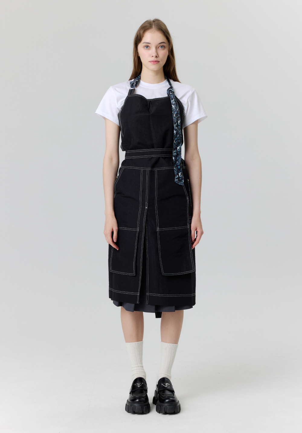 ホルターチェンジネックエプロンブルー