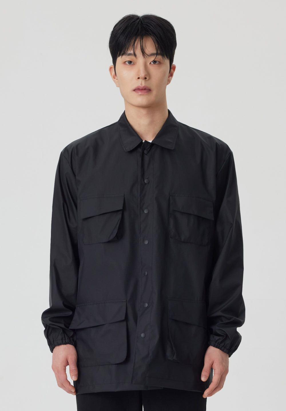 オープンバックワークシャツ