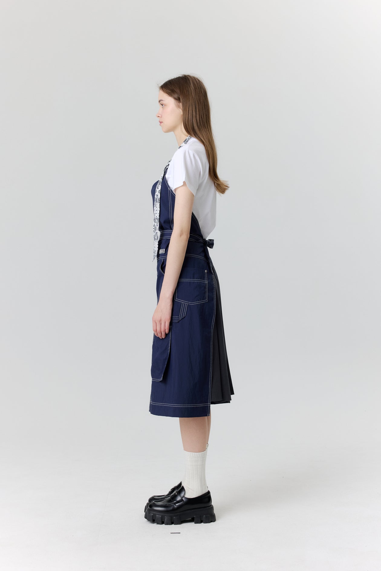 ステッチエプロンホワイト