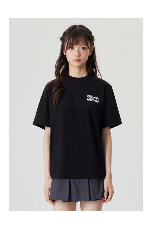 サイバーグラフィックTシャツブラック